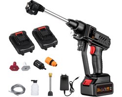 Draadloze Hogedrukreiniger - Auto Was Set - Terrasreinigers - Hogedrukspuit - Incl. 24V 15000 mAh Accu - Zwart