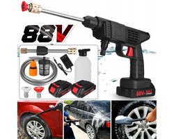 Draadloze Hogedrukreiniger - Hogedrukspuit - 88VF - 10000mAh - 2x Accu - Hogedrukreiniger Auto - Terrasreiniger - 5m Slang - Voor Auto, Tuin, Balkon en Meer