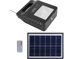 Draagbare Krachtcentrale Batterijgenerator Zonnepaneellamp met FM-luidspreker USB-oplader - Voor Buitenshuis Camping Reizen Noodgeval .