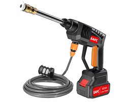 EAFC Hogedrukreiniger – Hogedrukreiniger Accu – 4-in-1 Sproeikop - Voor Auto, Tuin, Terras en Meer - Terrasreiniger - Hogedrukspuit