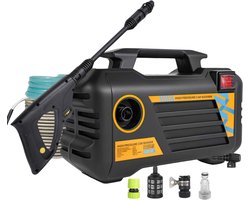 Elektrische Hogedrukreiniger 3000W – 180 Bar Draagbare Auto Wasmachine met Spuitpistool & Schuimfles – Compacte Krachtreiniger voor Auto, Terras & Tuin