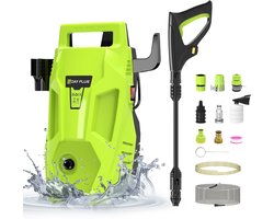 Elektrische Hogedrukreiniger - Krachtige Motor, Laag Geluid & Weinig Trilling - Draagbare Hogedrukspuit voor Auto, Terras, Oprit, Tuinmeubels Schoonmaken - Compacte Hogedruk Reiniger voor Huishoudelijk Gebruik