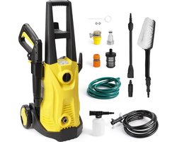 Enkilight- Premium Home Hogedrukreiniger- Hogedrukspuit- 120 bar- 7 liter per minuut- 20 m²/u- Tuin- Glazen wassen- Auto wassen- 1500 W- Incl. 2 borstels 2 slangen 1 spuitmond 4 adopteren- Hogedrukreiniger auto- Terrasreiniger