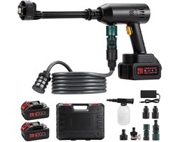 Hcalroy E1 Draadloze Hogedrukreiniger 1000 PSI – 4.0Ah Accu, 6-in-1 Sproeikop, Draagbare Accu Hogedrukreiniger voor Auto, Tuin, Terras – Werkt Zonder Kraan, 4 Uur Gebruikstijd