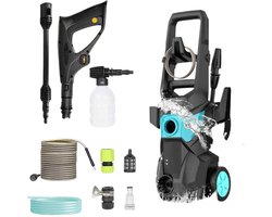 Hogedrukreiniger 180 Bar 2200W – Elektrische Terras- en Autoreiniger met Spuitpistool & Schuimlans – Verstelbaar 160° Mondstuk – Inclusief Slangenset