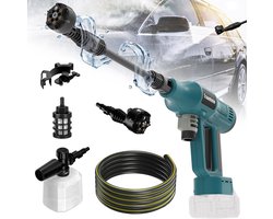 Hogedrukreiniger Accu - 440W Draadloze Hogedrukreiniger - met Telescoopstang - Hogedrukreiniger Auto - Draadloze Hogedrukreiniger - Terrasreiniger - Hogedrukspuit - 4-versnellingsaanpassing - Accu niet meegeleverd