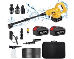 Hogedrukreiniger - Draadloze Hogedrukreiniger - Hogedrukreiniger Auto - Hogedrukreiniger Accu - Terrasreiniger - Hogedrukspuit - Inc 2x 21V 4000mAh Accu - Hogedrukreiniger Accu