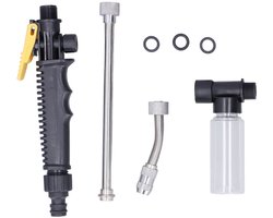 Hogedrukreiniger met super impact, afneembare en verstelbare schuimsproeier voor het besproeien van de tuin en het wassen van auto's