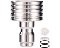 Hogedrukreiniger Sproeikopset, Roestvrij Staal Hogedrukreiniger Sproeikop 1/4 Snelkoppeling 3 Maten Douchekopopeningen voor Tuinbesproeiing Auto Meubels