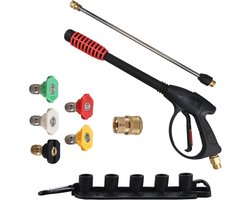 Hogedrukreinigerpistool - hogedrukpistool - 250 bar - hogedrukpistool met 5 sproeiers - voor hogedrukreiniger - M22-adapter