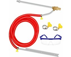 Hogedrukzandstraalset voor hogedrukreiniger en nat zandstralen 5000 PSI, 1/4" snelkoppeling, met masker, 3,5 opening, voor schurende reiniging