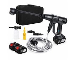 Jensaro Draadloze Hogedrukreiniger - 2 Accu’s - 200 Bar - Autowasser - 5m Slang - Verstelbare Spuitmond - Krachtig & Compact