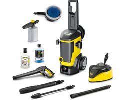 Kärcher Hogedrukreiniger | K 7 Premium Modular Car & Home - Haspel - Oppervlaktereiniger T 7 Plus - Roterende wasborstel WB 130 - Foam Jet - 2x Reinigingsmiddel 1 L - 180 bar - Wateropbrengst 600 l/u