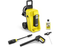 Kärcher K 4 Comfort Premium hogedrukreiniger - 130 bar - 420 l/u - 30 m²/u - Watergekoeld - Inclusief slanghaspel - 4-in1 Spuitlans - Geschikt voor o.a. auto's, paden en oppervlakken rond het huis