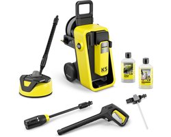 Kärcher K 5 Comfort Premium Home Hogedrukreiniger - 145 bar - 500 l/u - 40 m²/u - Terrasreiniger T 5 - Slanghaspel - 4-in-1 Spuitlans - App bediening - Geschikt voor oa. auto - terras - fietsen - motoren - tuinset en gebieden rondom huis
