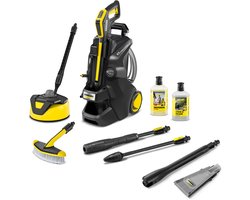 Kärcher K 5 Power Control Flex Home & Brush AE eco!Booster set Hogedrukreiniger - Inc. T 5 Terrasreiniger - eco!Booster en wasborstel PremiumFlex hogedrukslang - 145 bar - 500 l/u - 40 m²/u - App ondersteuning - 2x Reinigingsmiddel 1L