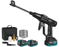 Liora's Elektrische Hogedrukreiniger - hoge druk spuit 3 standen - Draadloze Auto Schoonmaken - Tuin Schoonmaaktool - geschikt Voor Makita 18V Batterij met 2 accu's