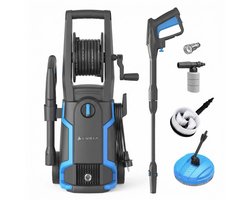 Lugia Hogedrukreiniger (2026) – 135 Bar – 1600W Hogedrukspuit – 430 L/u – Terrasreiniger, Roterende Borstel & Turbo Spuitmond – Bundel Set