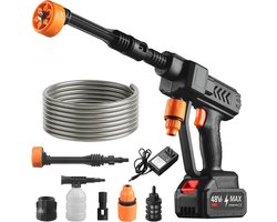 MazrekuHome® - Draadloze hogedrukreiniger - Met accu en oplader - 26 bar - Lithium ion batterij - Eenvoudig te gebruiken - Met verschillende opzetstukken
