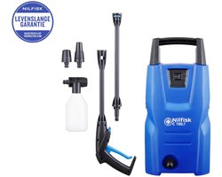 Nilfisk C 100.7-5 – Compacte hogedrukreiniger met 100 bar druk, aluminium pomp, 5 m hogedrukslang en 1300 W motor