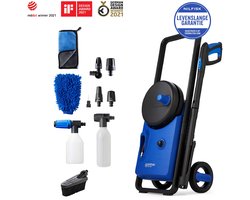 Nilfisk Core 140 PowerControl In-Hand Premium Carwash – Hogedrukreiniger met 140 bar, metalen pomp, 14 m Ultraflex-slang, PowerControl-functie en complete auto accessoireset