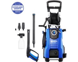 Nilfisk E 145.4 X-TRA – Krachtige hogedrukreiniger met 145 bar, aluminium pomp, inductiemotor, 9 m slang, slanghaspel en schuimspuit