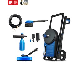 Nilfisk Excellent 180-12 Smart Assistant – Hogedrukreiniger met 180 bar druk, 12 m slang, Smart Assistant display, terrasreiniger, roterende borstel en rioolslang