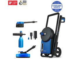 Nilfisk Excellent 180 Smart Assistant – Intelligente hogedrukreiniger met 180 bar, Smart Assistant aanraakscherm, Power Schuimsproeier, terrasreiniger en roterende borstel