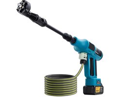 Novari Hogedrukreiniger - Hogedrukspuit - Autowasmachine - Power washer - Draadloos - 4 versnellingen - 2 accu's - Borstelloos
