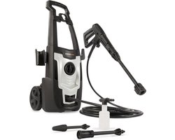 Powerplus Elektrische Hogedrukreiniger POWXG90405 - 1400 W Terrasreiniger, start/stop functie, max. druk van 110 bar en temperatuur van 50 °C, 5 m slang en accessoires inbegrepen, Reinigen van auto's, meubelen en fiets