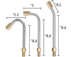 RVS gootreiniger verlengstang van 1/4 inch voor hogedrukreinigers, waterpistool met lansstang voor effectieve en eenvoudige reiniging van goten