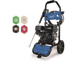Scheppach Hogedrukreiniger Benzine HCP5000 - 241 bar - 570 l/h - Met 9,2m slang & verschillende klik-nozzles van 0° tot 40°