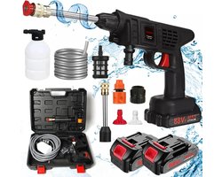 Traumheim®Accu Hogedrukreiniger - Draadloze Hogedrukspuit Auto Wasmachine Set - Complete Accessoires Inclusief 2x Accu