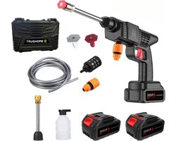 Truskore - Hogedrukreiniger – Inclusief 2 Batterijen – Geschikt voor Auto, Tuin, Balkon en Meer – Krachtigere Reinigingskracht