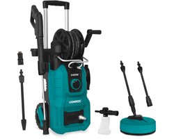 VONROC Hogedrukreiniger V24-2 - 2400W – 180 bar - Incl. terrasreiniger, schuimsproeier en accessoires