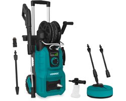 VONROC Hogedrukreiniger V24-3 - 2400W – 180 bar – drukregelaar - Incl. terrasreiniger, schuimsproeier en accessoires