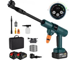 YOFIDA 6 in 1 hogedrukreiniger - Accu hogedrukreiniger - Draagbare Hogedrukreiniger - 3500 mAh - 100bar - 18V - met Accessoires - 2 Accu's