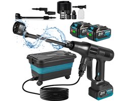 Yofidra Accu Hogedrukreiniger - 70 bar Mobiele Drukreiniger - met 2 accu's & 22L emmer - Hogedrukreiniger Auto - Terrasreiniger - voor auto & balkon