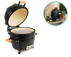 909 Outdoor Kamado BBQ - 15 Inch - Ø33 cm - Keramische Houtskoolbarbecue - Zwart