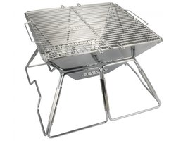 AceCamp BBQ grill opvouwbaar | Large stainless steel  42 x 42 x 27 cm