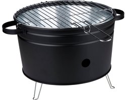 Alpina Tafelbarbecue Houtskool - 35 cm - Lichtgewicht - RVS