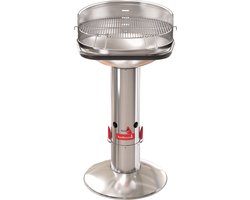 Barbecook Loewy 50 - Houtskool BBQ barbecue - Grilloppervlak 47.5cm - Incl. Windscherm, BBQ rooster en asopvangpot - RVS
