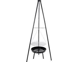 Barbecue Tripod 50cm met schaal staal - zwart - Redfire - Barbecues - Zwart - Staal - Barbecues -