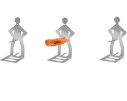 BBQ-worsthouder van Roestvrij Staal 3PCS - Staande Man Barbecuerek - Draagbaar -barbecueworsthouder van roestvrij staal, grappige barbecuevork voor kamperen, picknicken in de buitenlucht, tuin, keuken, grillcadeaus voor mannen