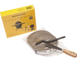 BBQNOVATION Glasvezel Afdichtingsset voor Kamado – Hittebestendig Pakkingband met 3M Tape – Geschikt voor Big Green Egg, Kamado Joe, The Bastard & Grill Guru