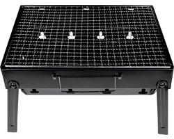 Benson Compacte barbecue met handvat - draagbaar - 35 x 27 x 20 cm - zwart