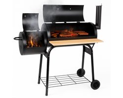 Cheqo® Houtskool Barbecue - BBQ - Smoker Barbecue Grill - Rookoven - 2-in-1 Barbecue en Smoker - Houtskool