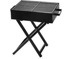 Draagbare Houtskool BBQ Grill met Deksel – Opvouwbare Barbecue voor Buiten, Tuin of Camping – 30x40x75