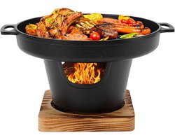 Draagbare Rookvrije Tafelgrill - Mini BBQ Grill voor Binnen en Buiten