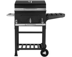 GRILLMEISTER Houtskool BBQ Kansas - Grilloppervlak: 52,5 x 40,5 cm - Kolenvat: 1,35 kg - Geïntegreerde thermometer